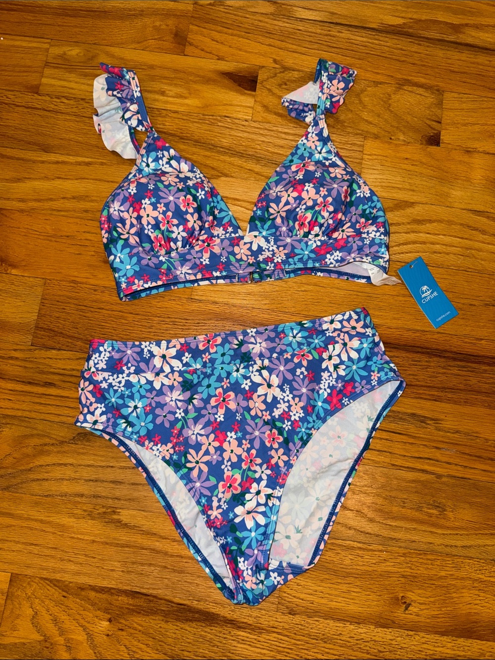 Carter's Girls' Blue Floral Two-Piece Swim Set